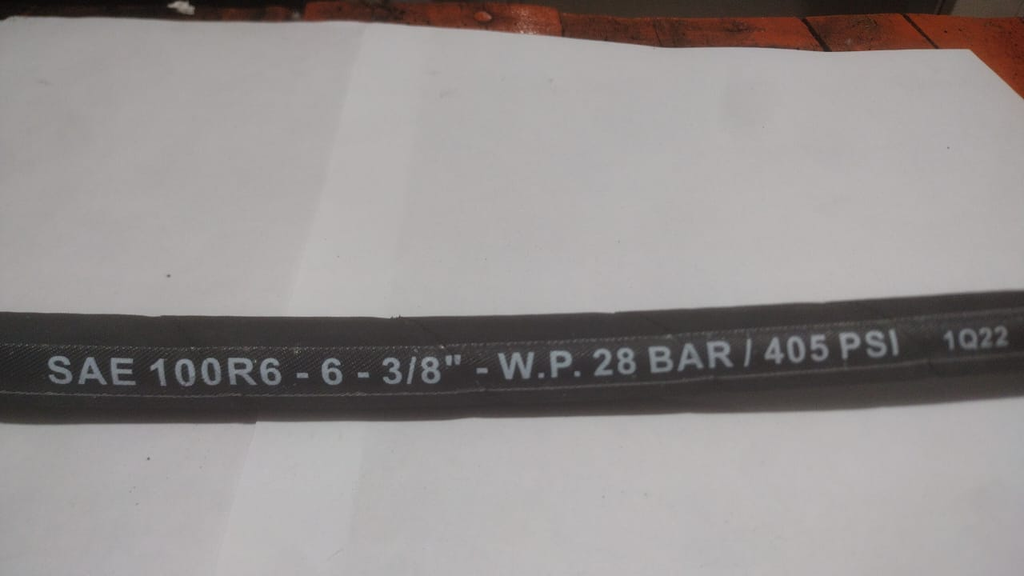 MANGUERA HIDRAULICA SAE 100R6 #6 3/8" WP 28 BAR/405 PSI