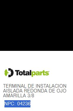 TERMINAL DE INSTALACION AISLADA REDONDA DE OJO AMARILLA 3/8