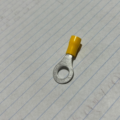 [18-ITM8Y] TERMINAL AISLADA AMARILLA REDONDA 5/16