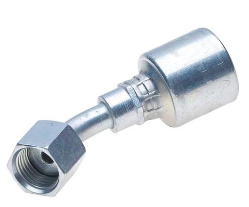 [8G-10FFORX45] CRIMPABLE CODO 45° CARA PLANA HEMBRA #8 A 5/8"