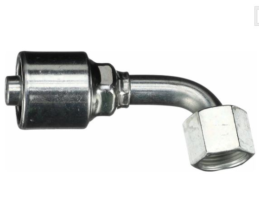 [4G-4FFORX90] CRIMPABLE CODO 90° CARA PLANA HEMBRA #4 A 1/4"