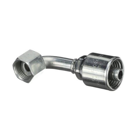 [6G-6FFORX90] CRIMPABLE CODO 90° CARA PLANA HEMBRA #6 A 3/8"